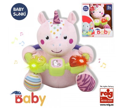 Jucarie interactiva bebe cu activitati si lumini 20 cm - Unicorn